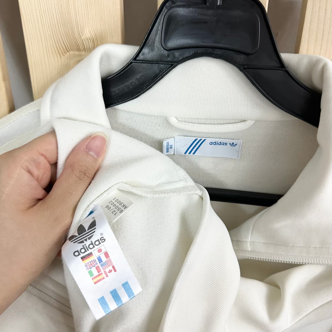(S) 아디다스 이비자 화이트 져지 트랙탑 상품이미지4