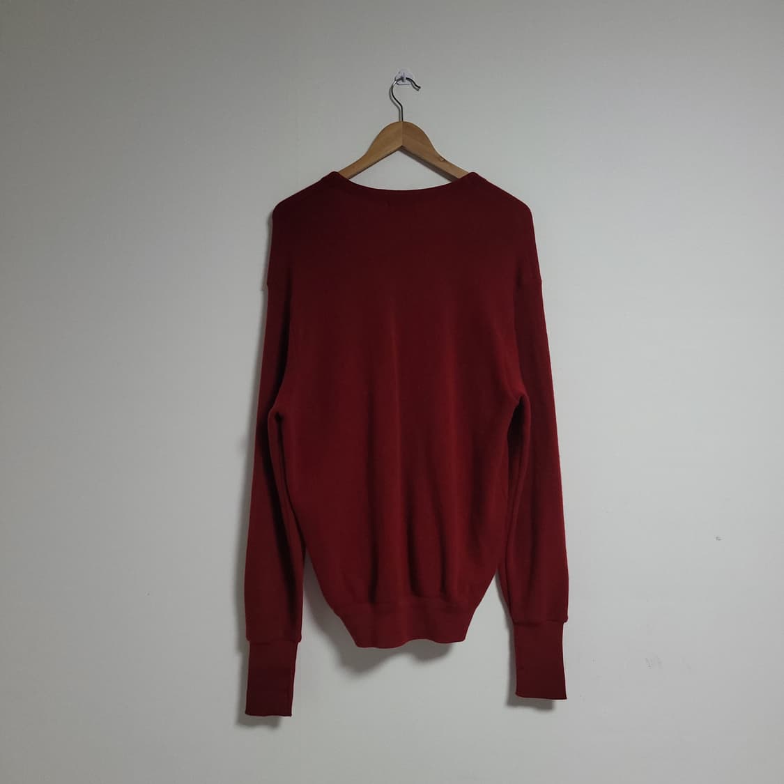 (100) CROCODILE 크로커다일 버건디 가디건 모 100% 상품이미지5