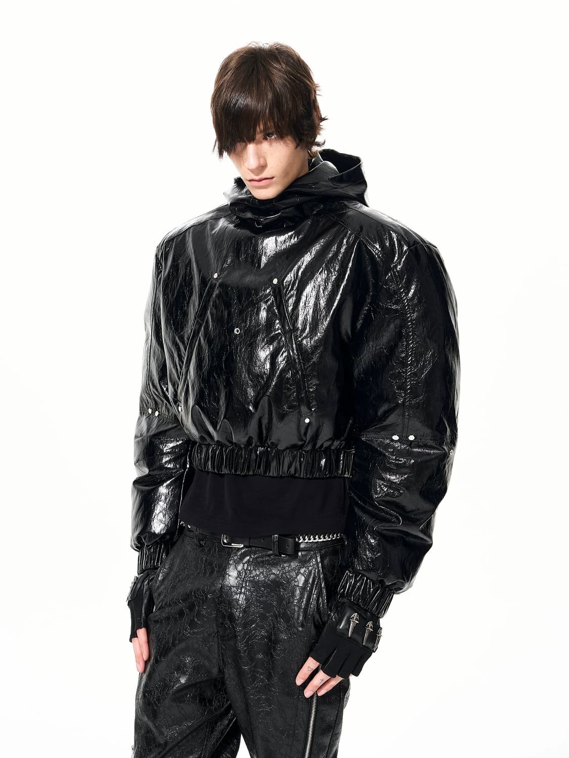 Opium Shadow Gloss Cropped Jacket 상품이미지3