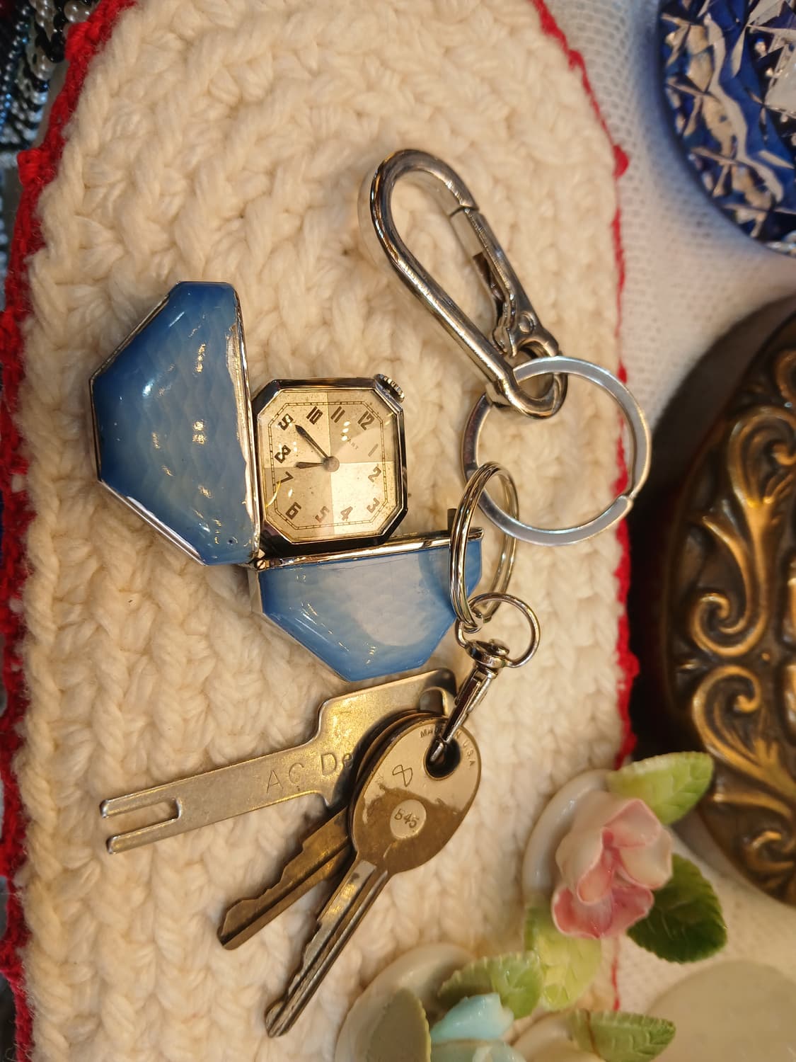 빈티지 세이코 "START" 모모타로 시계 키링 상품이미지1