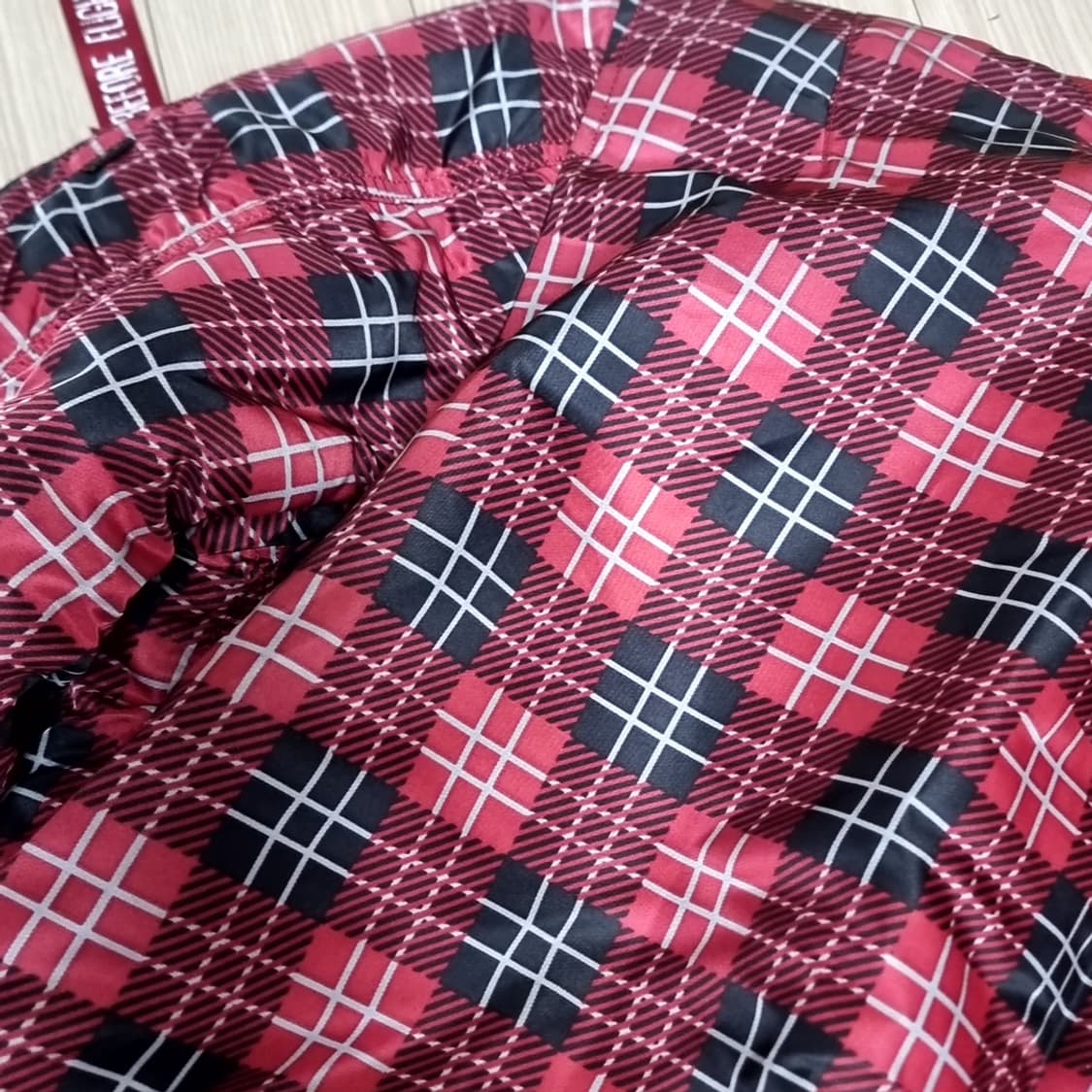 알파 ma-1 레드 체크 봄버 자켓(100) 상품이미지7