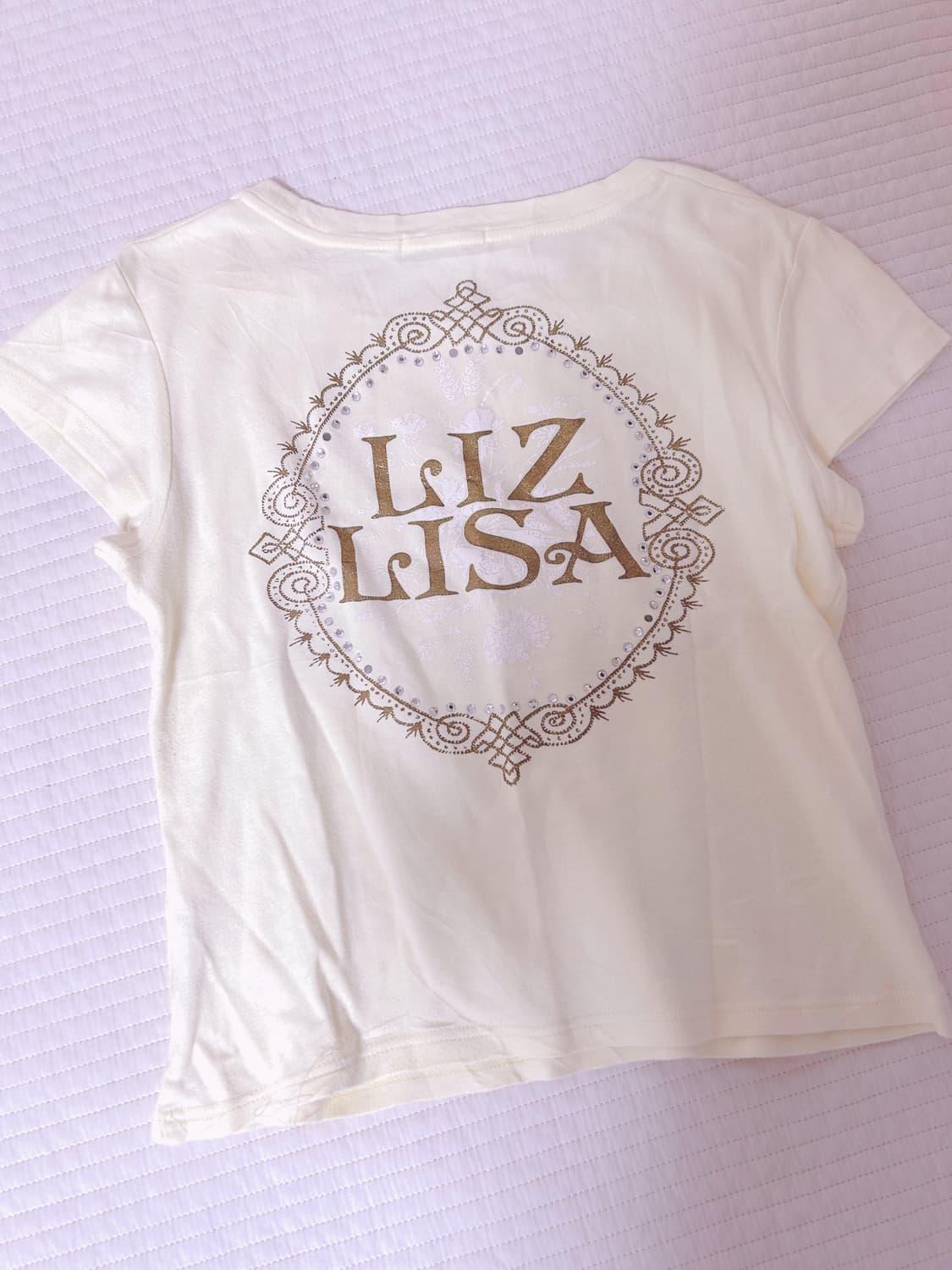 고전 리즈리사 레터링 큐빅 반팔 티 히메갸루 라떼갸루  상품이미지2