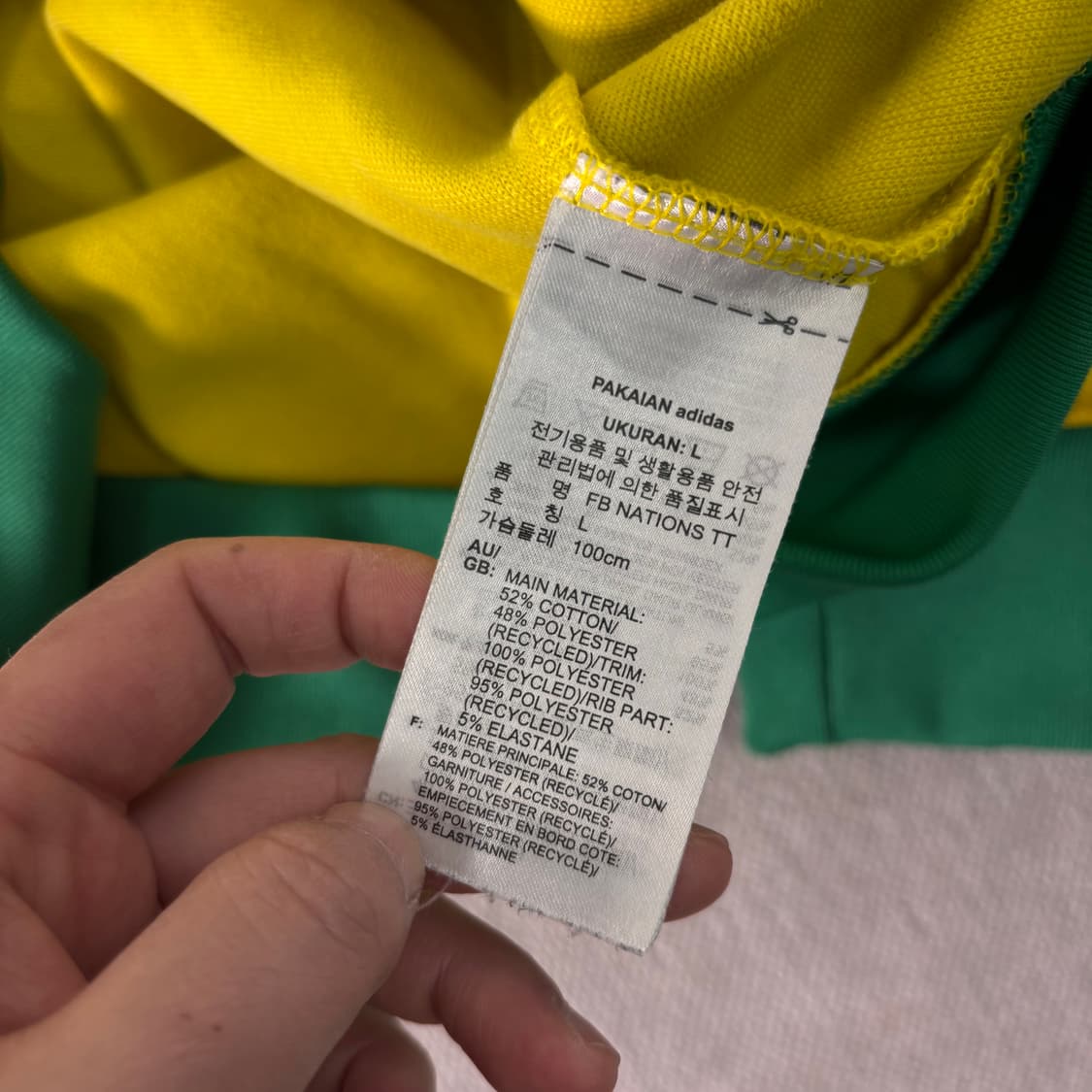 100 아디다스 옐로우 그린 브라질 져지  상품이미지4
