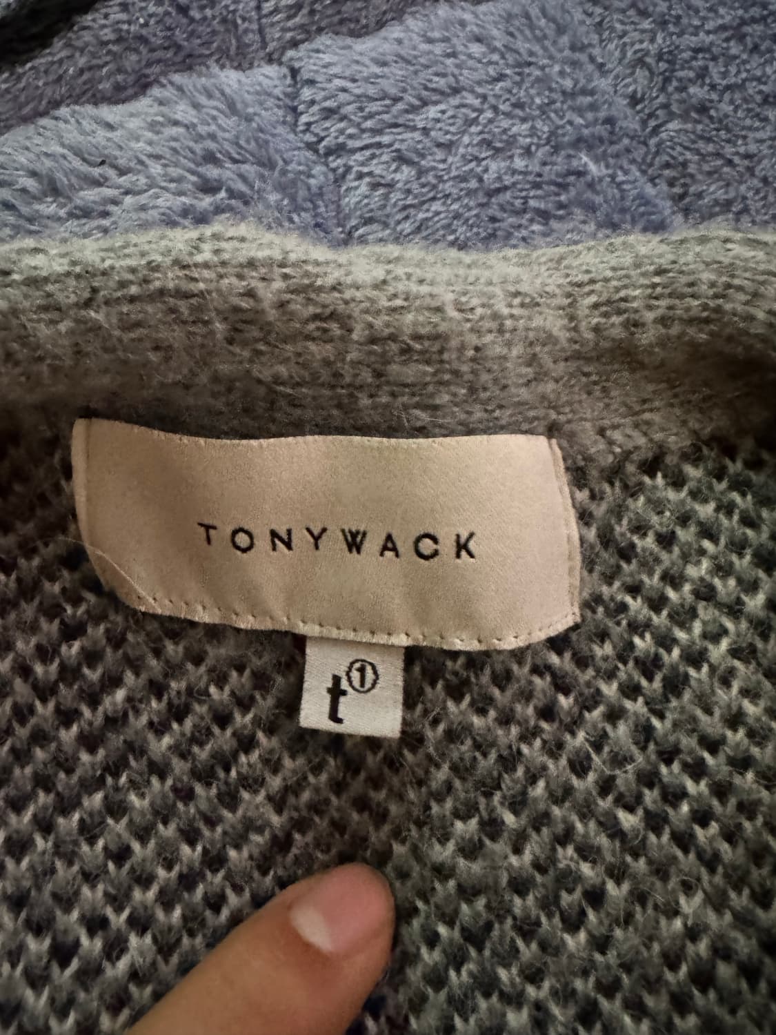 토니웩 아가일 가디건 그레이색 상품이미지3