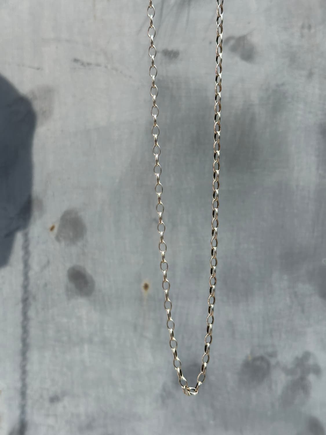 Oval Rolo Link Chain 925 Silver Necklace 상품이미지2
