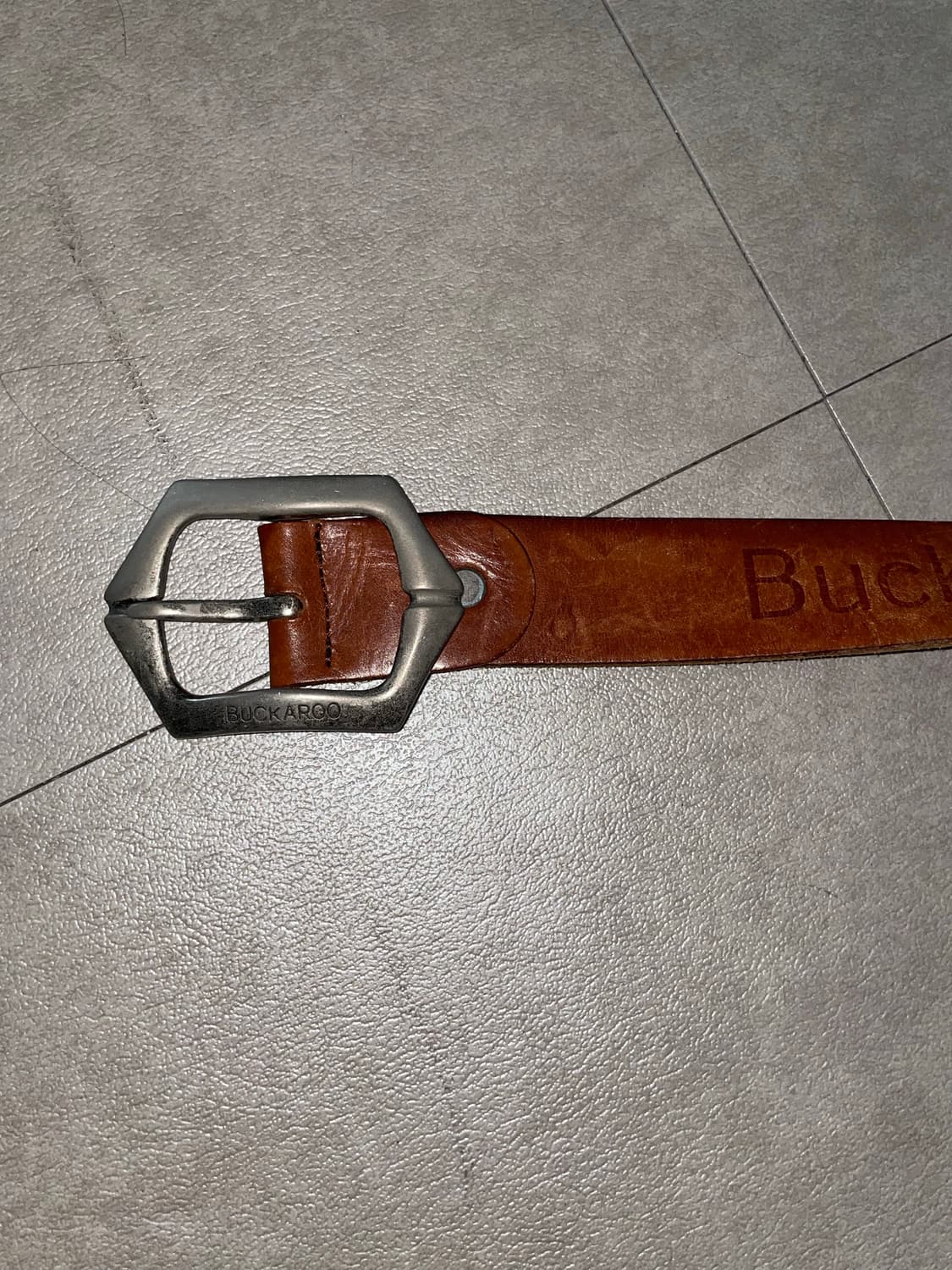 버카루 브라운 레더 벨트 상품이미지2