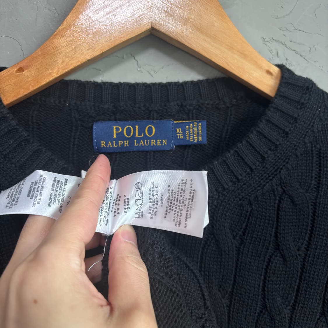 폴로 랄프로렌 꽈배기 니트 블랙 상품이미지3