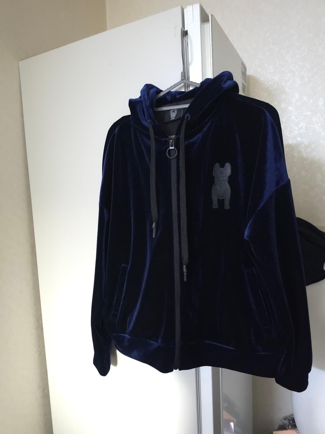 라이프워크 벨벳 후드집업 네이비 상품이미지1