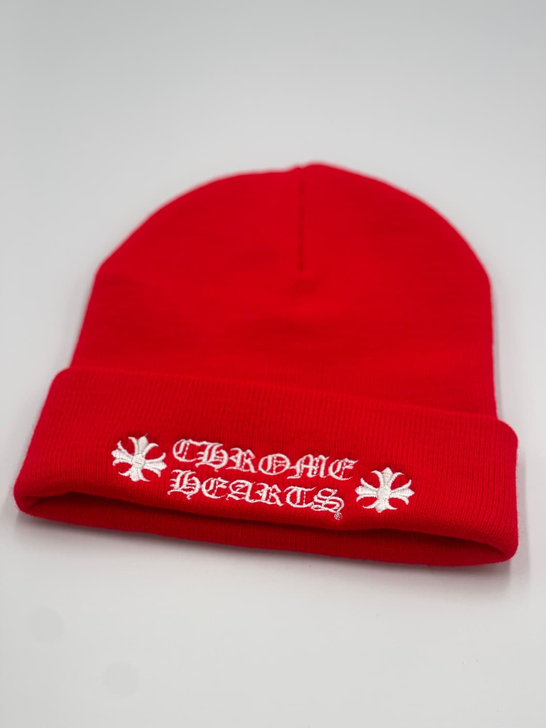 크롬하츠 자수 비니 레드 chrome hearts 상품이미지1