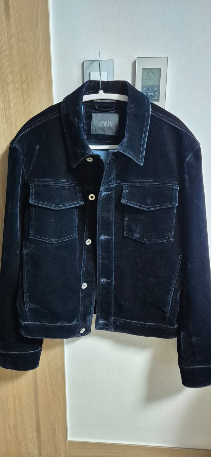 자라 플록 벨벳 자켓 M 상품이미지1