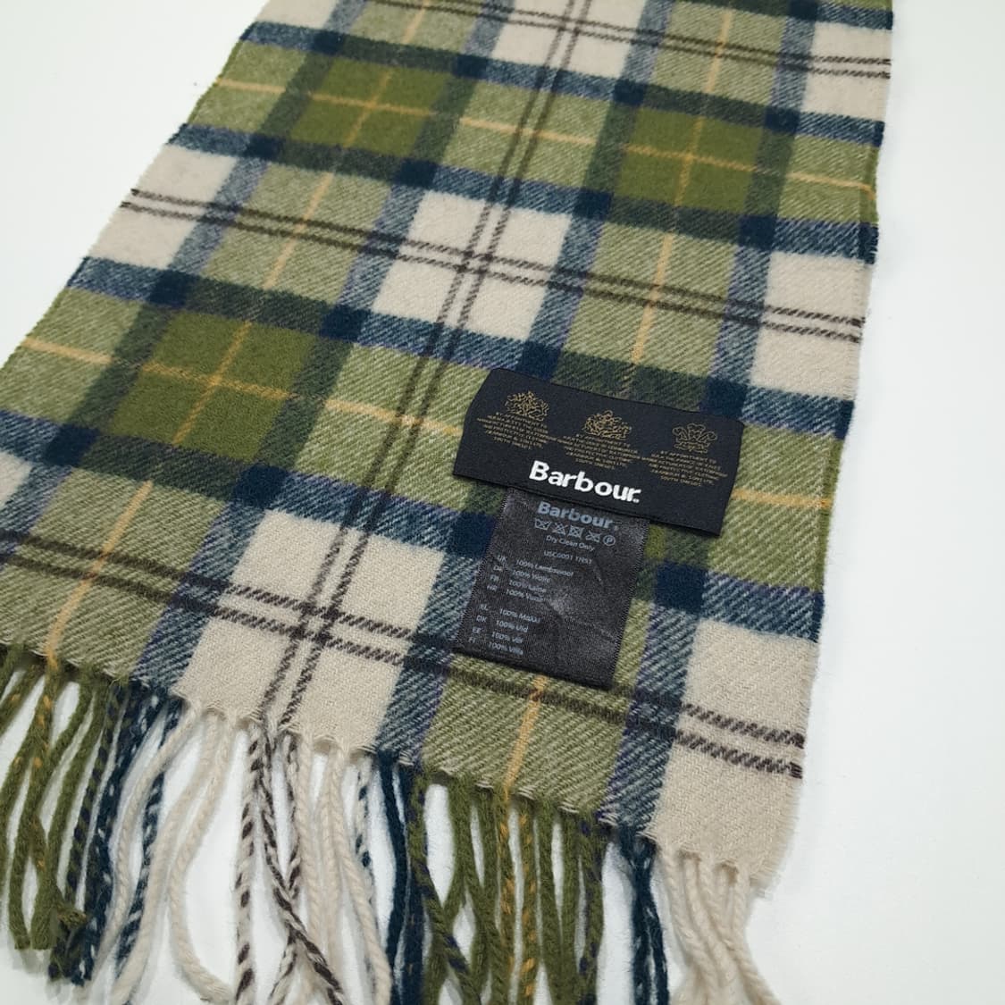 MX659 바버 램스울 타탄체크 그린 머플러 목도리 상품이미지4