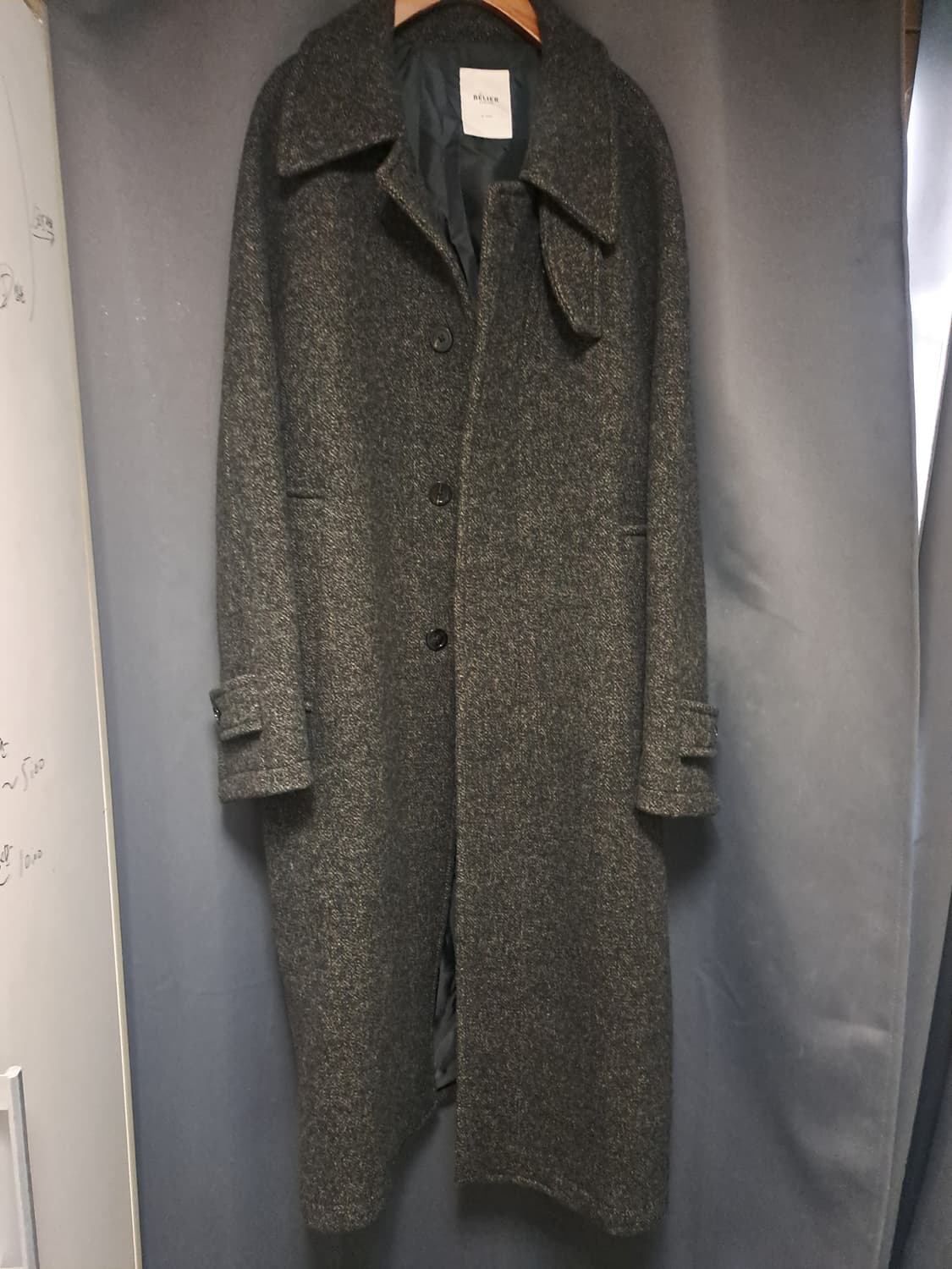 벨리에 맥시 멜톤 울 발마칸 블랙브라운 m사이즈 1회 시착 상품이미지1