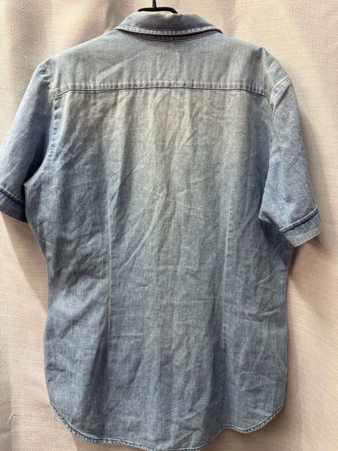 디젤 90's 아카이브 중청워싱 원포켓 반팔셔츠 L(XL) 상품이미지4