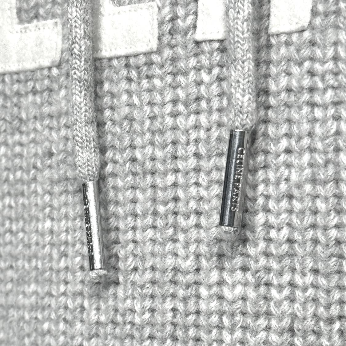 [정품] 셀린느 리브드 니트 후드 그레이 S사이즈 상품이미지4