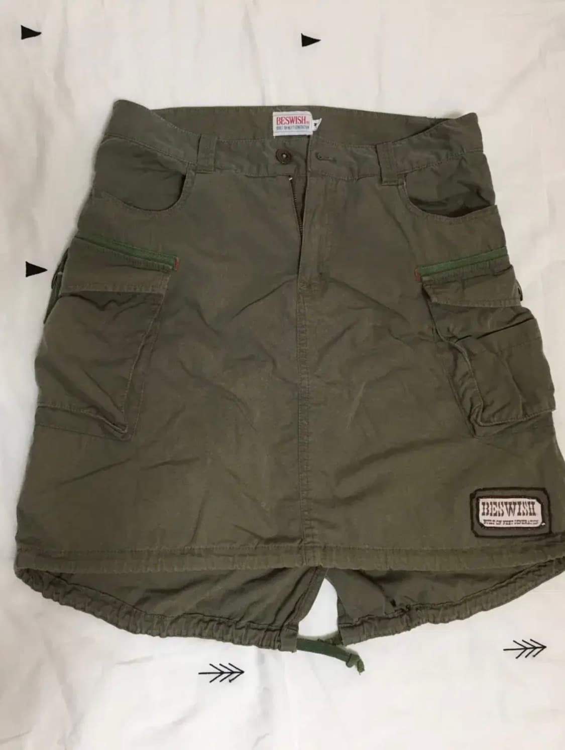 y2k 빈티지 카키 스커트 상품이미지1