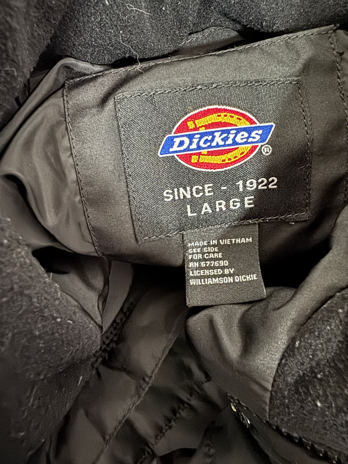 디키즈 Dickies 블랙 미니멀 롱 패딩 L 상품이미지3