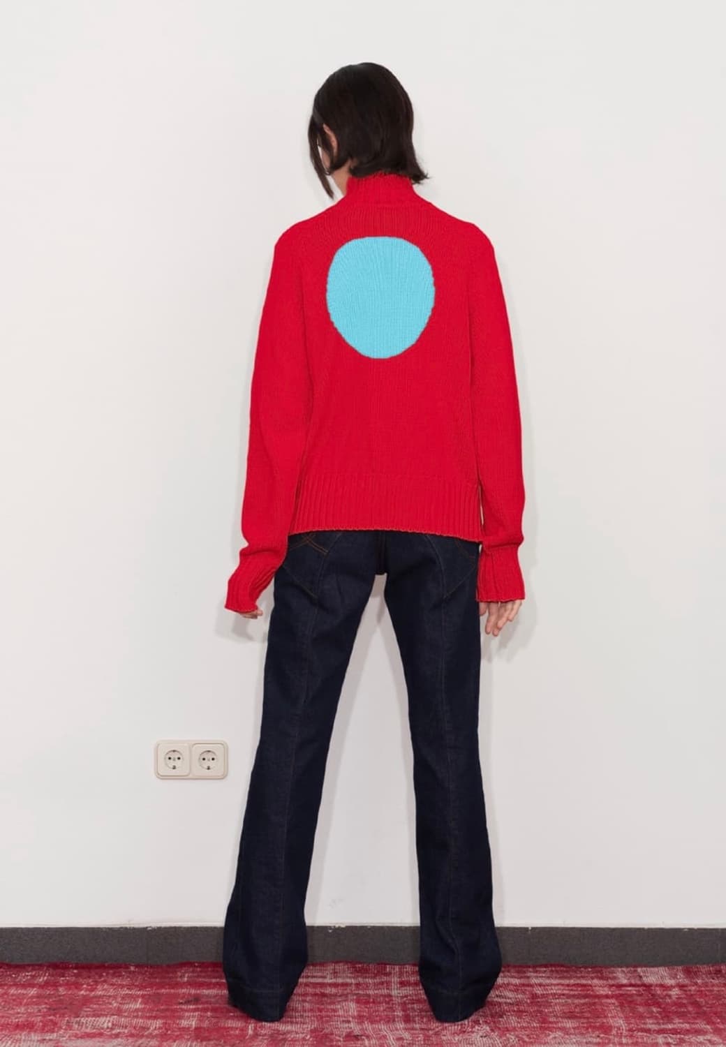 에드워드커밍 CHAKRA 니트 트랙자켓 Red & Turquoise 상품이미지6