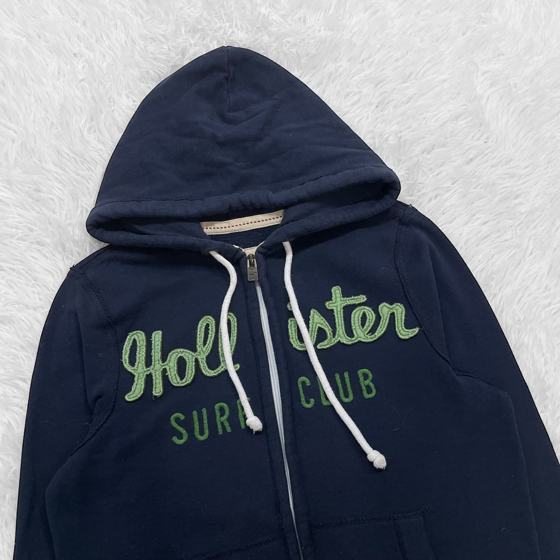 홀리스터 스펠 로고 후드집업 네이비 상품이미지3