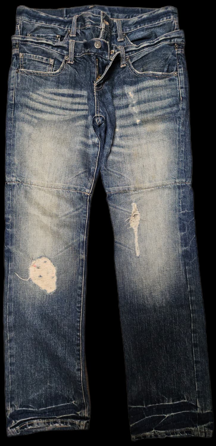 ppfm 더블 웨이스트 데님 상품이미지1