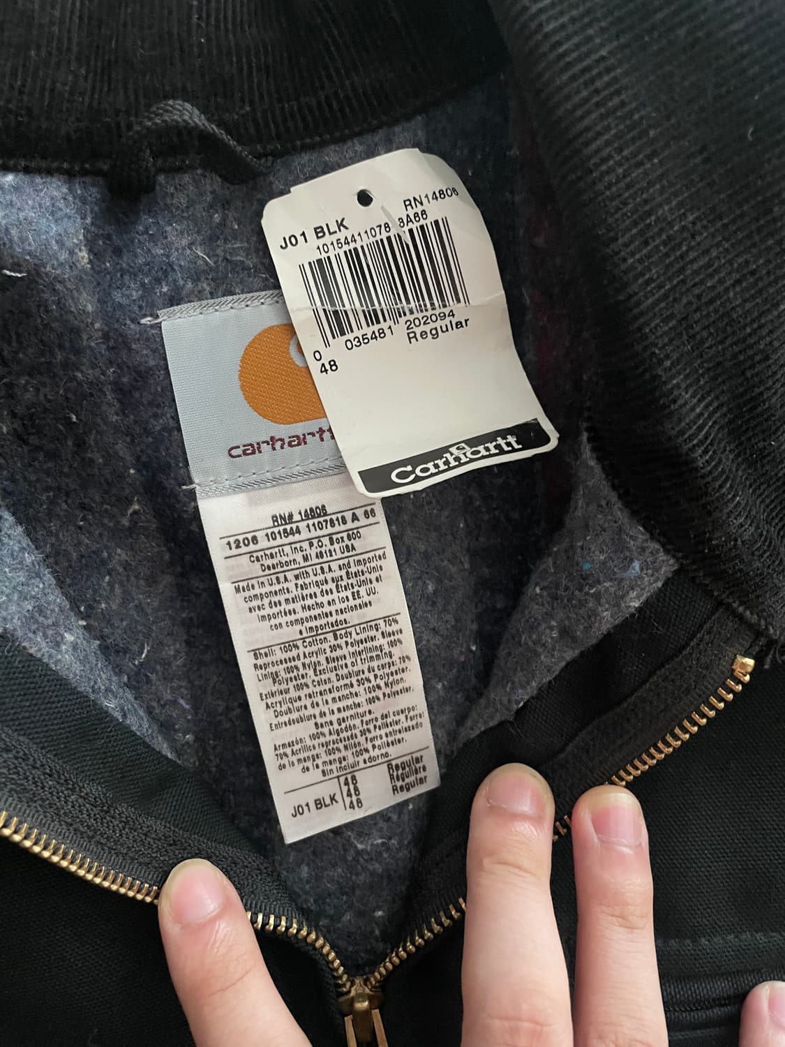 48) 칼하트 디트로이트 j01 블랙 상품이미지3