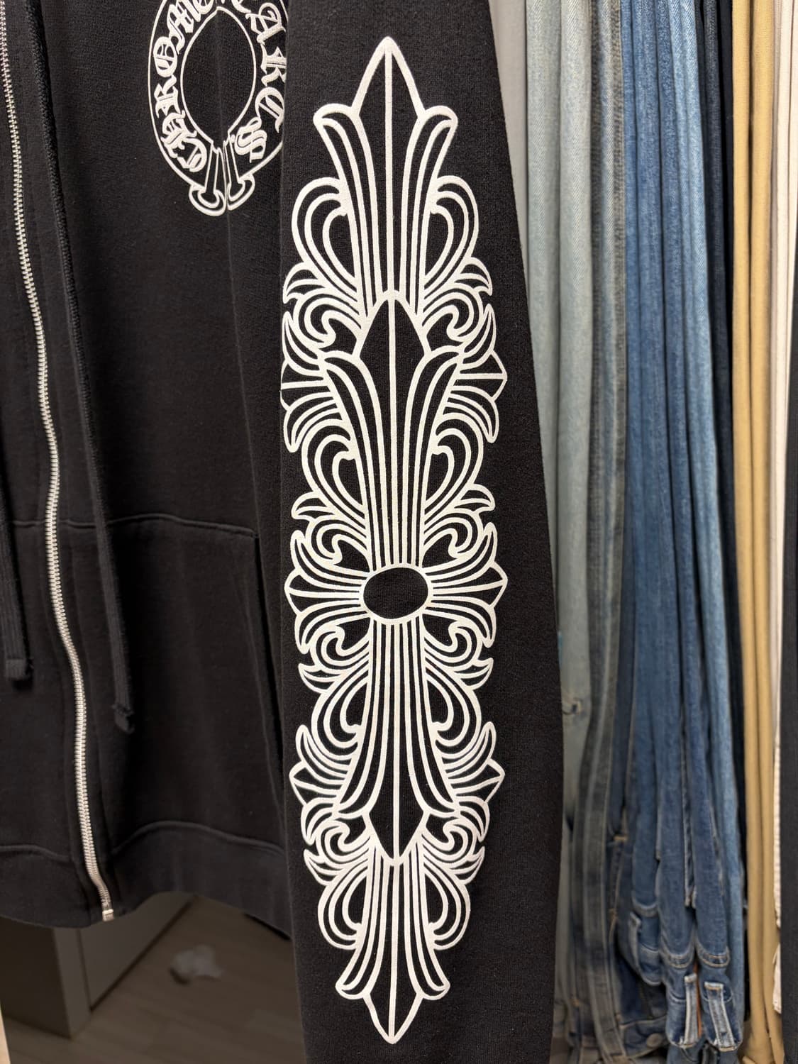 [L]크롬하츠 헤비웨이트 홀스슈 플로랄 후드집업 상품이미지2