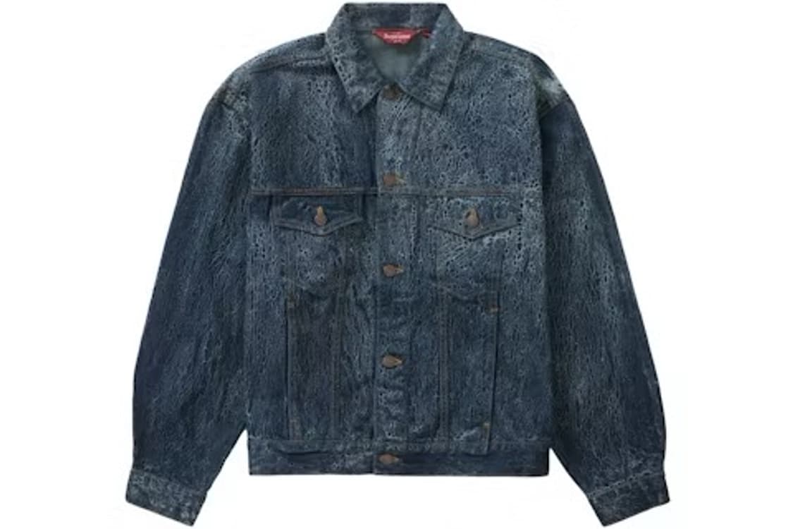 슈프림 23FW 크랙클 데님 셋업 (자켓,팬츠) 상품이미지1