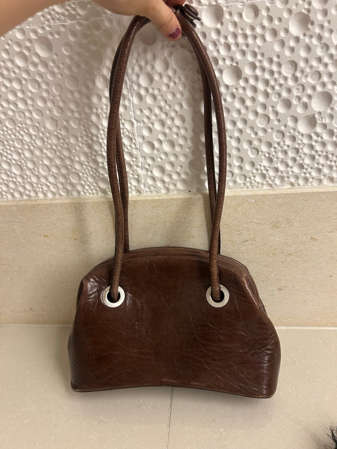 오소이 | 서클 브로트 브라운 가방 상품이미지2