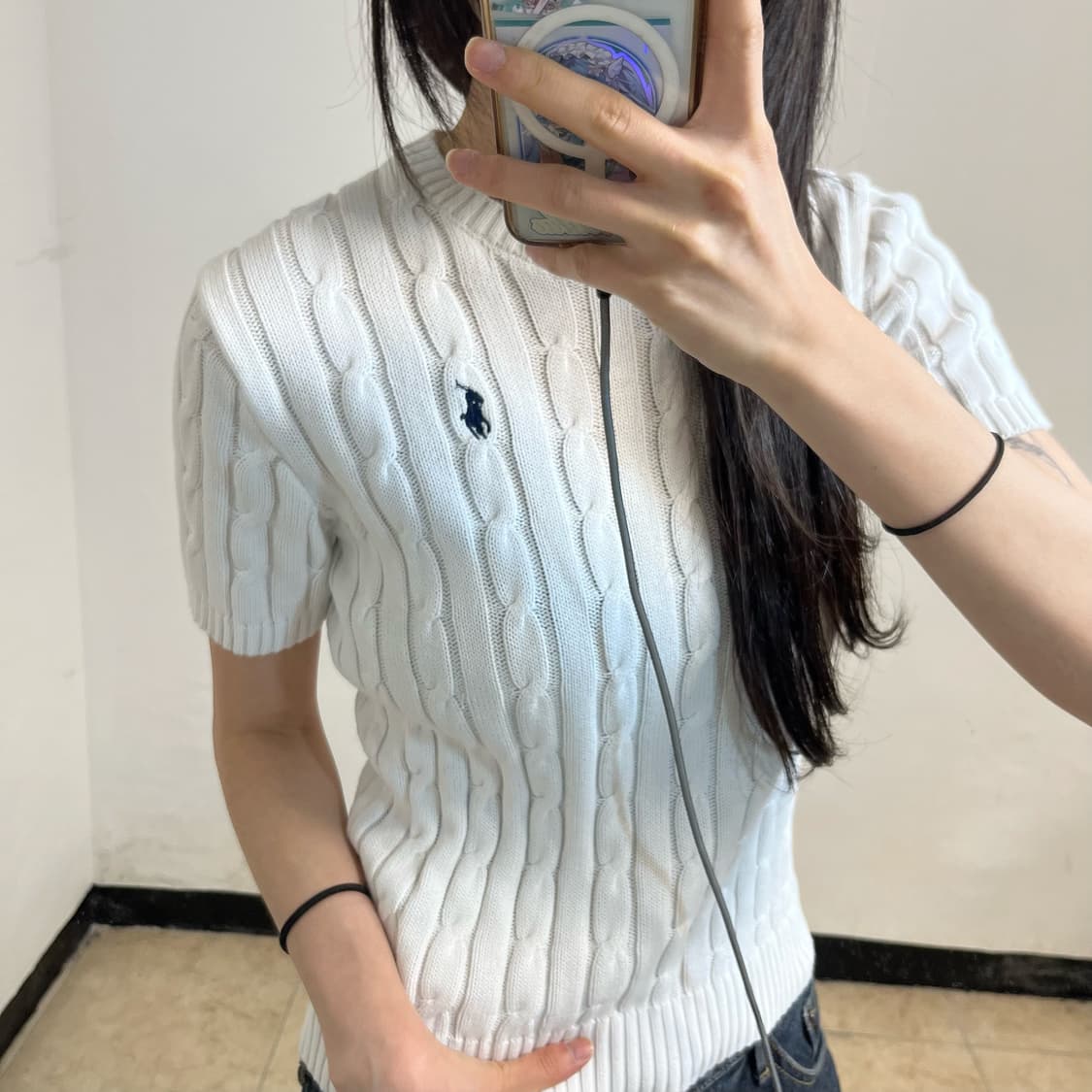 Polo Ralph Lauren White Cable Knit  상품이미지3
