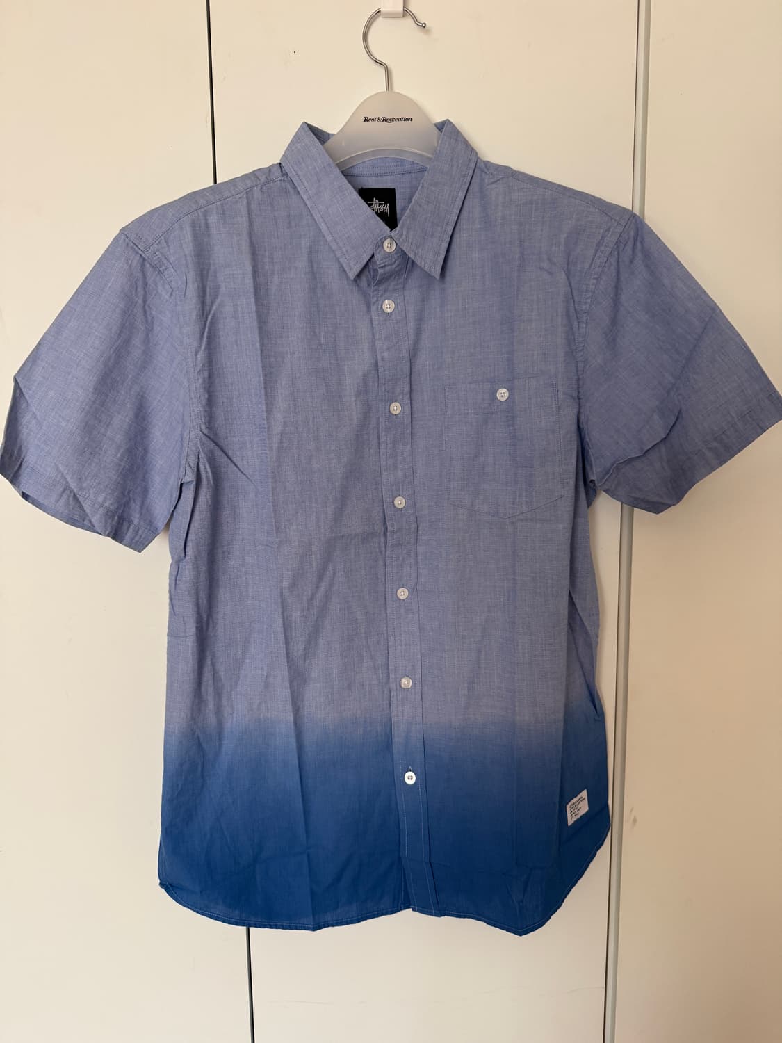 스투시 DIP DYE S/SL SHIRT 셔츠 블루 새제품 상품이미지1