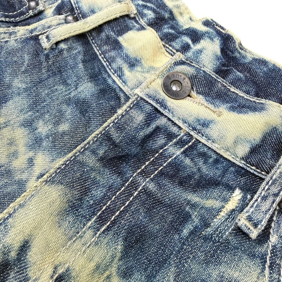 Semantic Design 타이다이 워싱 테이퍼드핏 데님 롱팬츠 상품이미지6