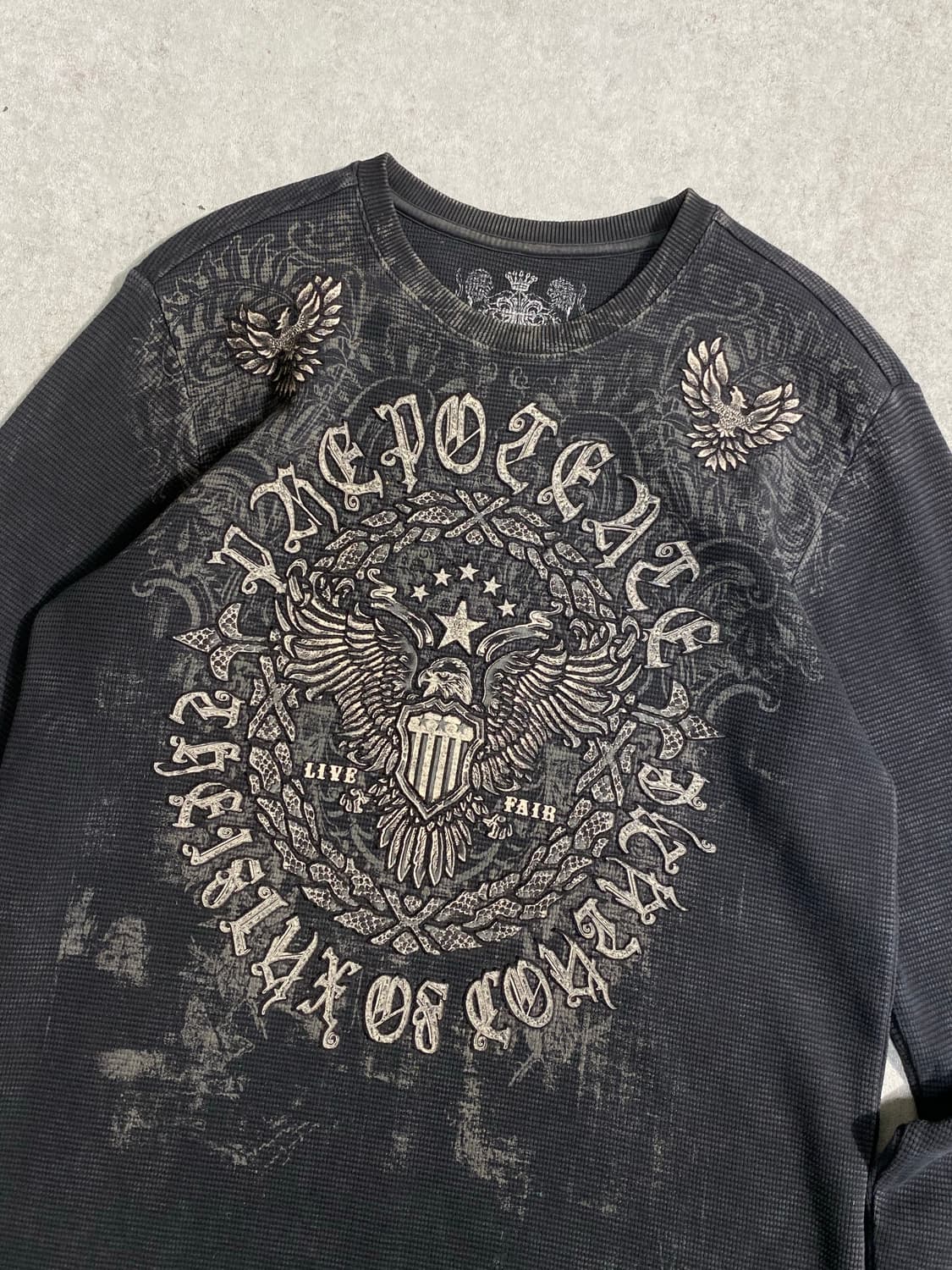 [XL] Prepotente 락시크 프린팅 와플 롱슬리브 상품이미지3