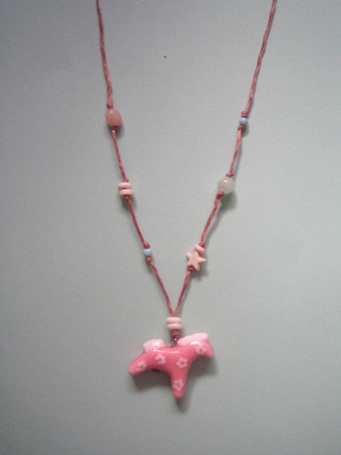 pink candy horse necklace 핑크 캔디 홀스 목걸이 상품이미지1