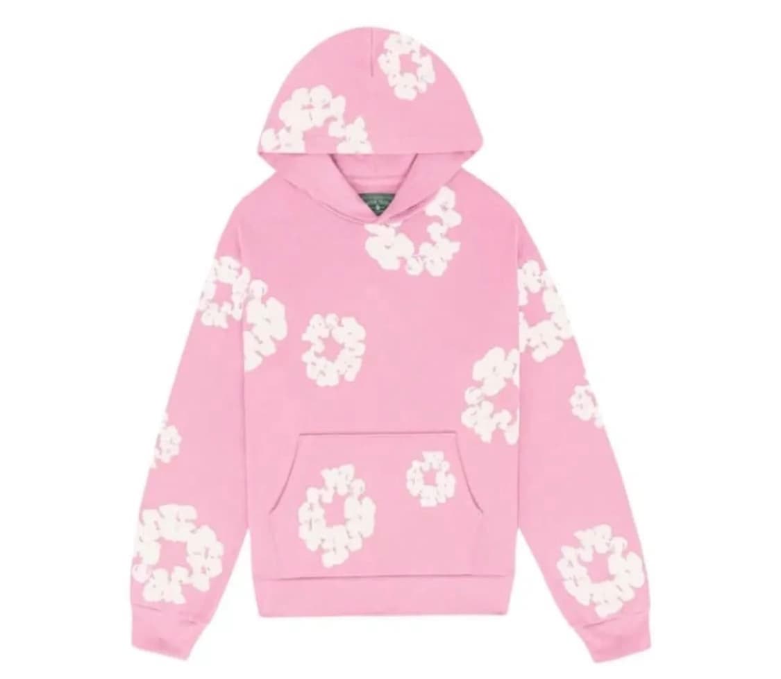 데님티어스 후드 스웻셔츠 핑크 s 상품이미지1