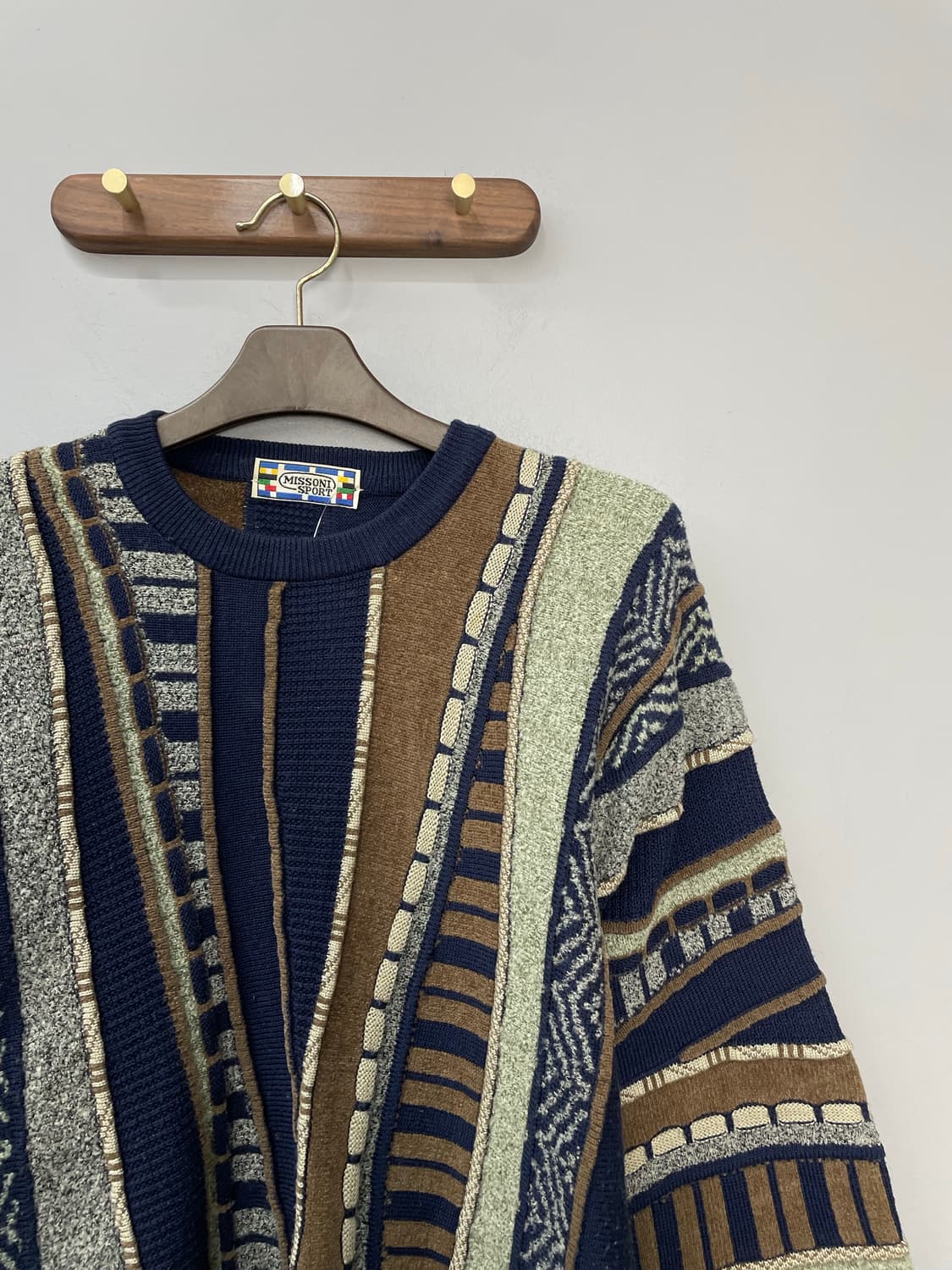 미쏘니 스포츠 쿠지패턴 울 니트 H1355 상품이미지3