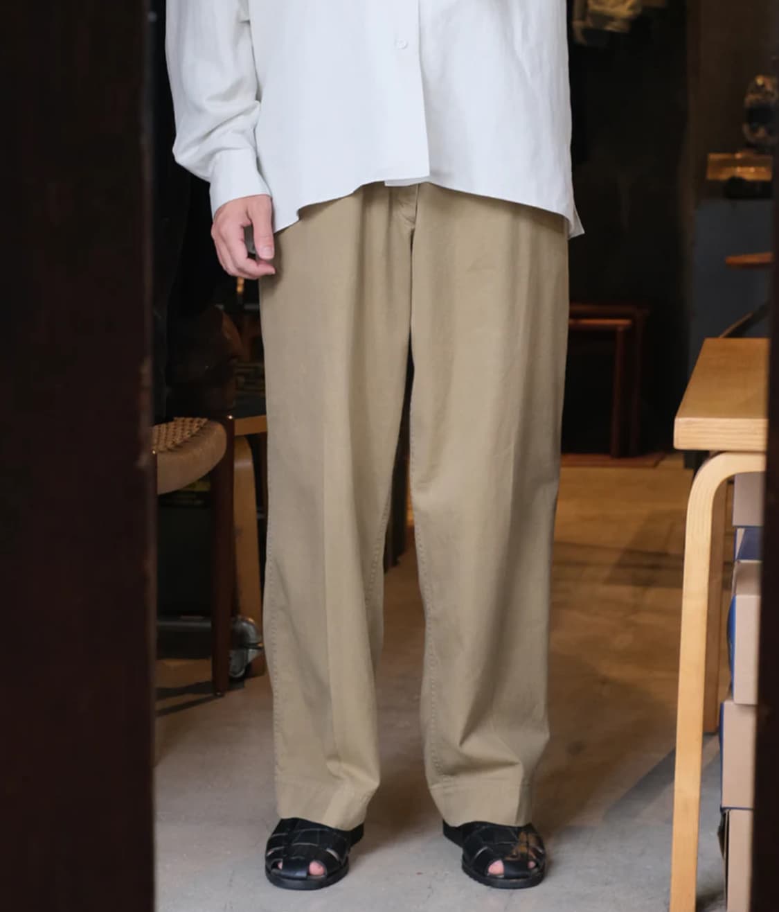 아프레쎄 / 빈티지 치노 트라우저 베이지 / 1 상품이미지2
