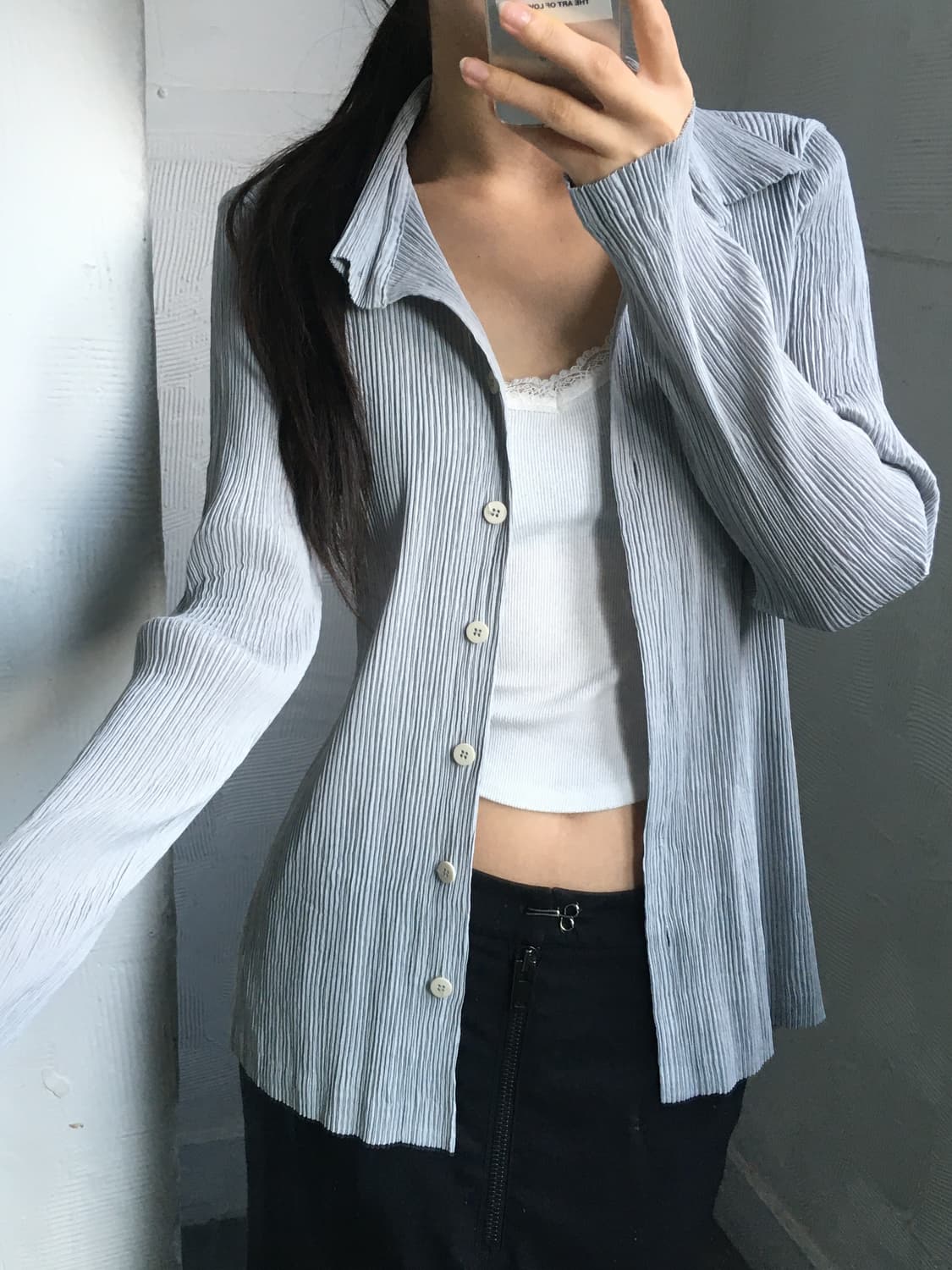 Issey Miyake 이세이미야케 플리츠플리즈 쿨그레이 셔츠 상품이미지4