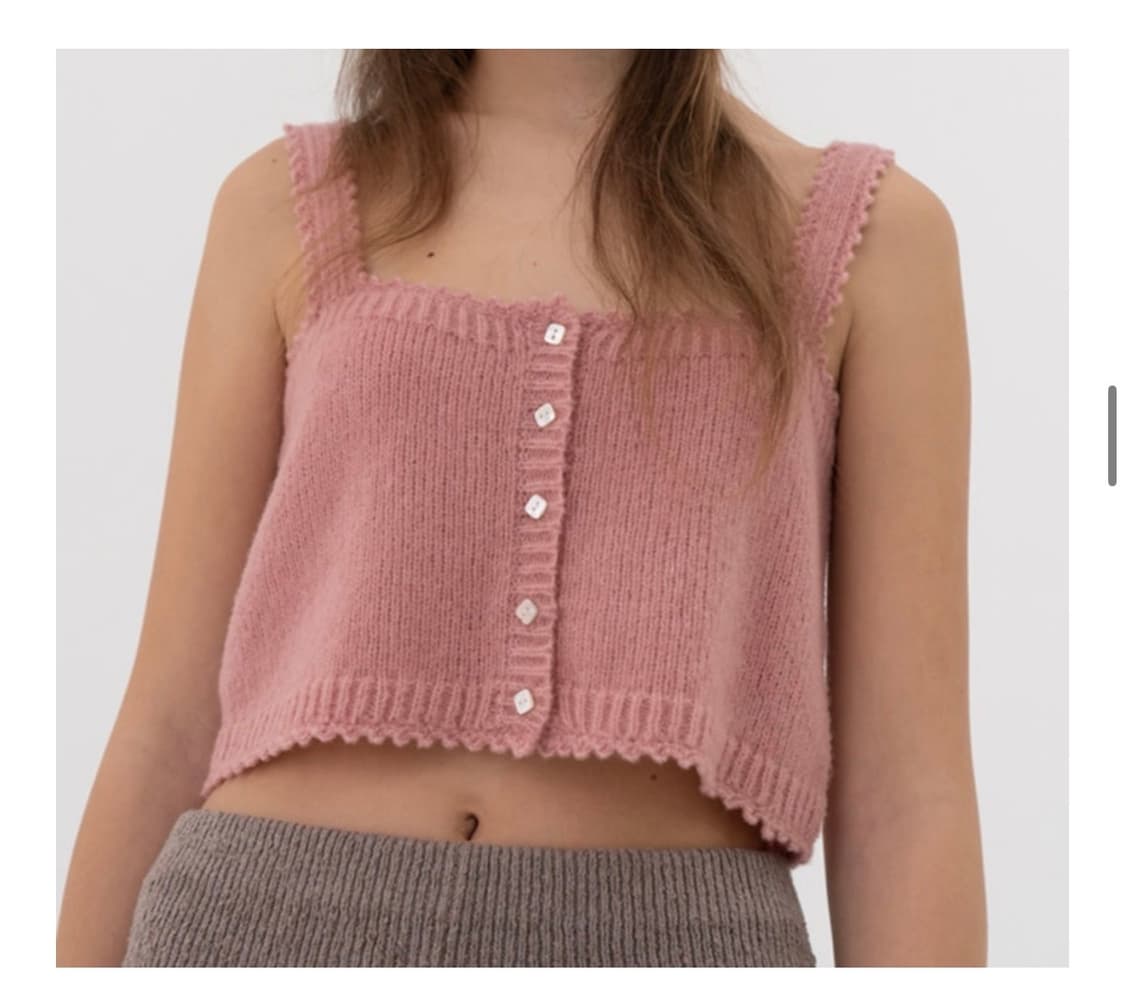 비아플레인 viaplain 핑크 니트 뷔스티에 (새제품) 상품이미지3