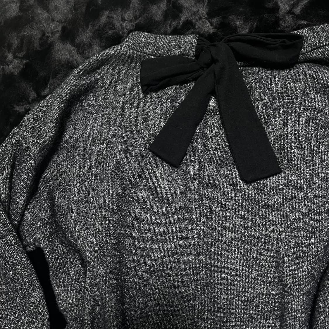 공겜여주 갸루 퍼 리본 니트 고스펑크 상품이미지4