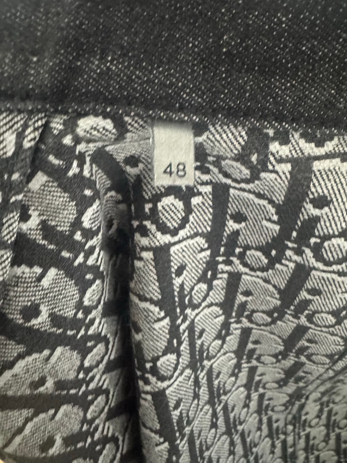 디올 오블리크 데님 자켓 블랙 48 상품이미지3