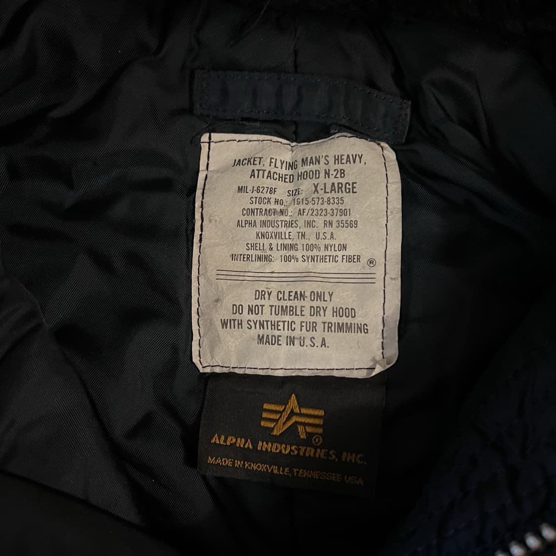 80s 알파 인더스트리 N-2B 헤비 플라잉 자켓 상품이미지5