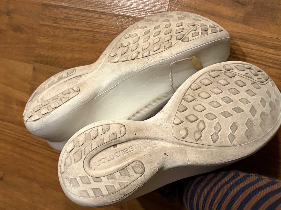 살로몬 꼼데가르송 센스필 플랫폼 화이트 235사이즈 상품이미지3