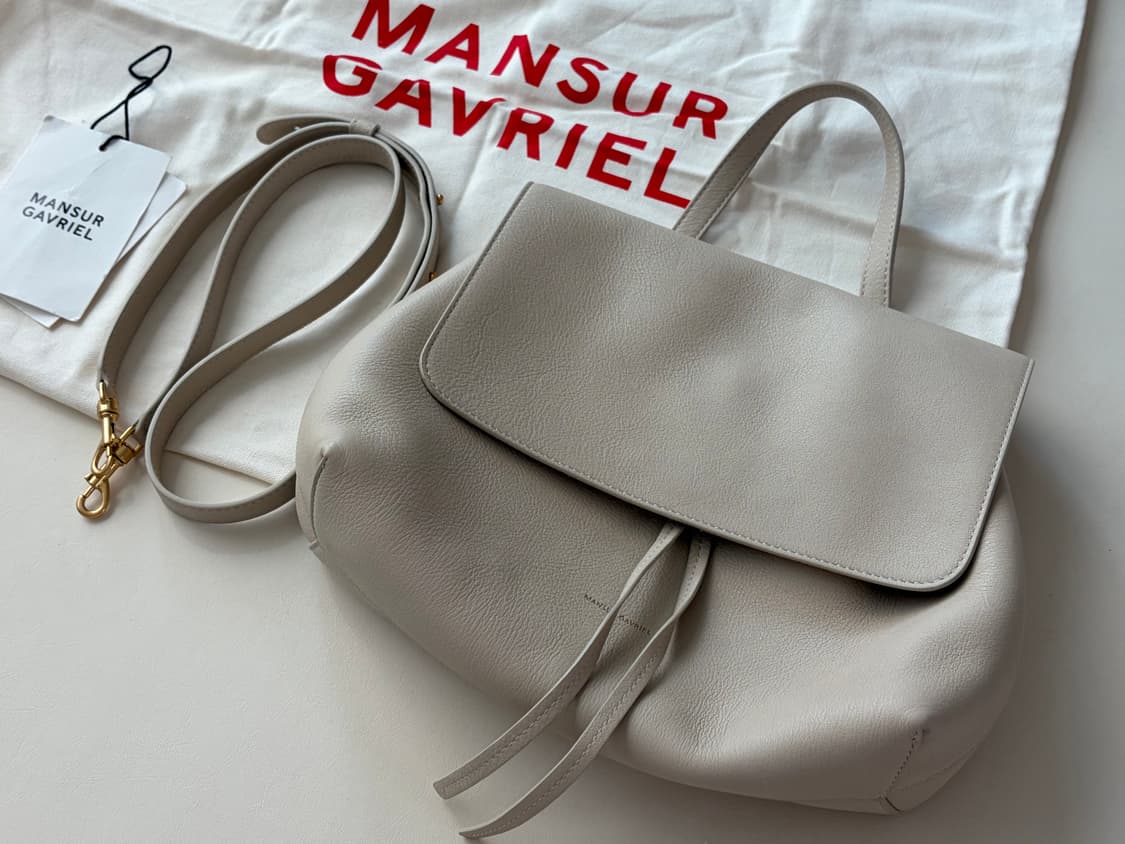 만수르가브리엘 소프트 레이디백 아이보리 (큰 사이즈) 상품이미지2