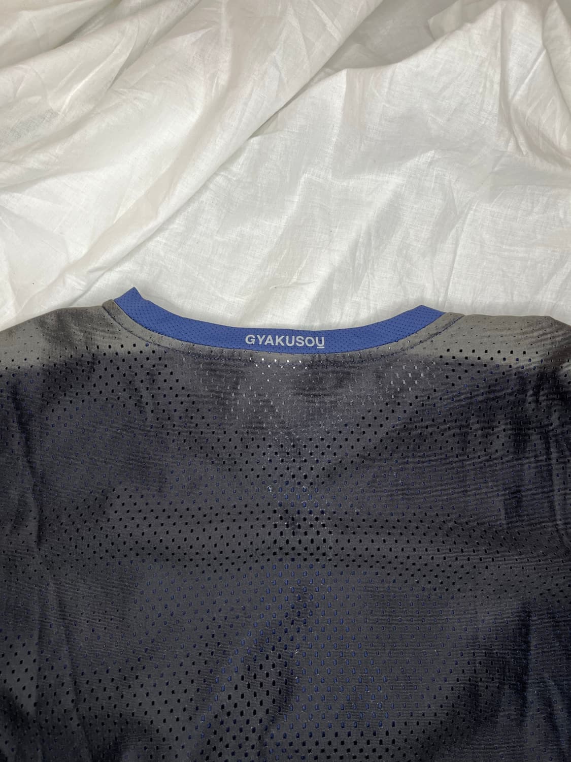 언더커 나이키 갸쿠소우 블루 투톤 퍼포레이티드 러닝 반팔 상품이미지5