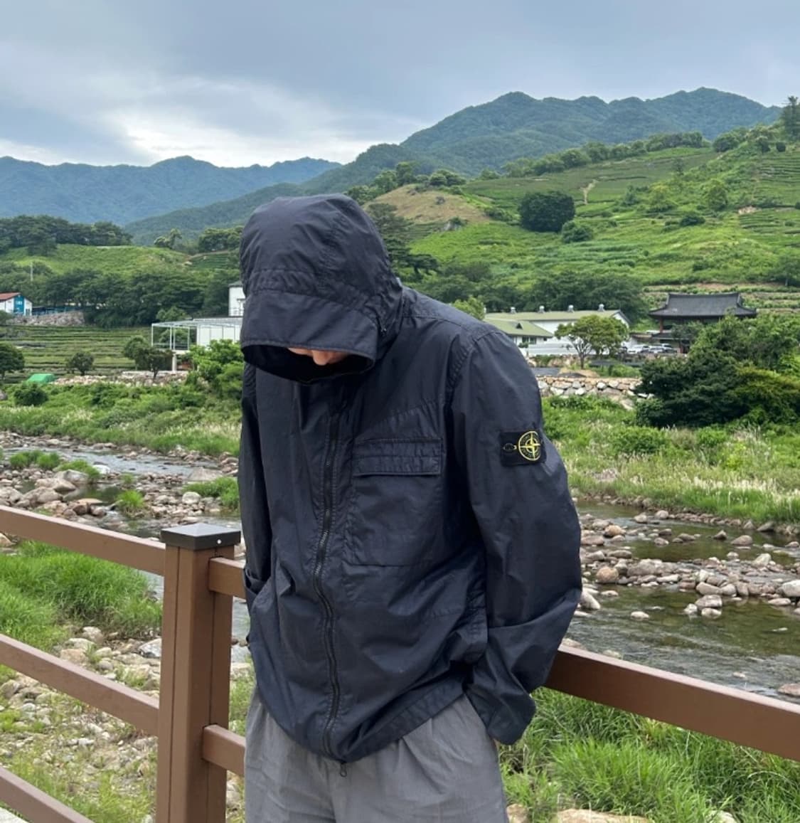 스톤 아일랜드 멤브라나 3L TC 가먼트 다이드 후드 자켓 블랙 상품이미지5