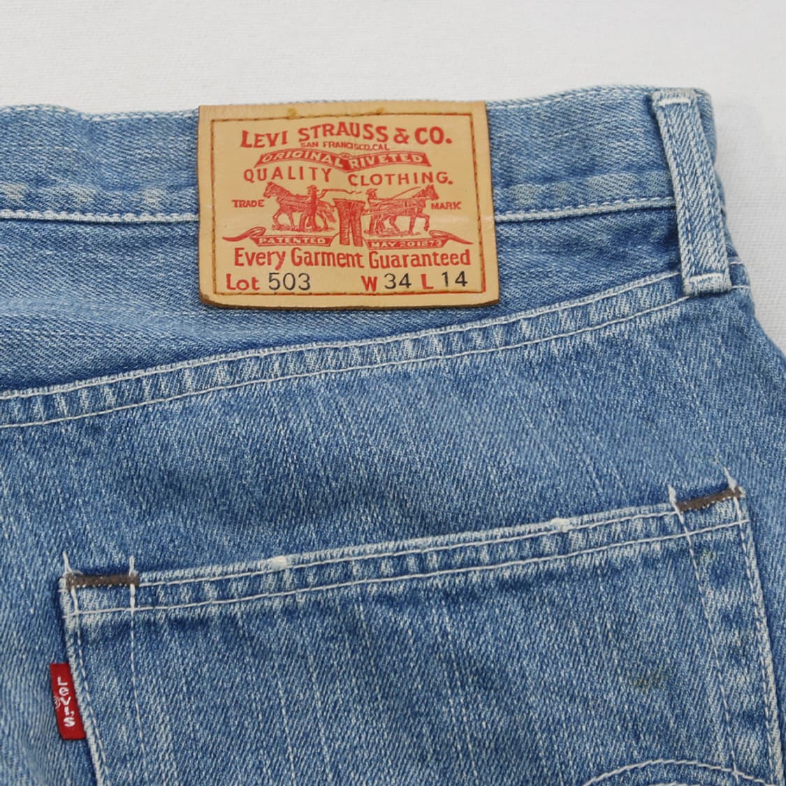 (착용컷) 리바이스 503 카펜터 데님 반바지 (34) 상품이미지9