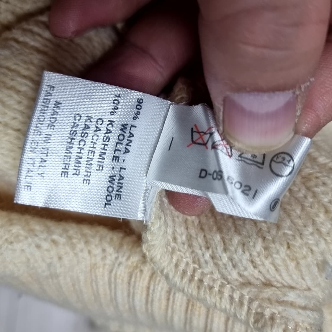 이태리제 지방시 아이보리 패턴 울 니트 스웨터(100-105) 상품이미지6