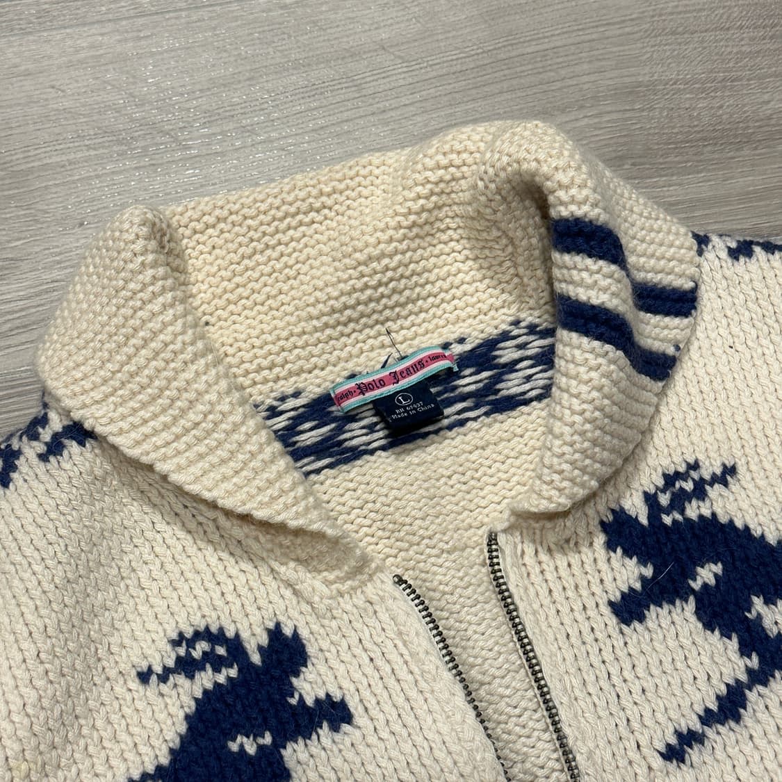 폴로 진스 노르딕 코위찬 니트 집업 상품이미지3