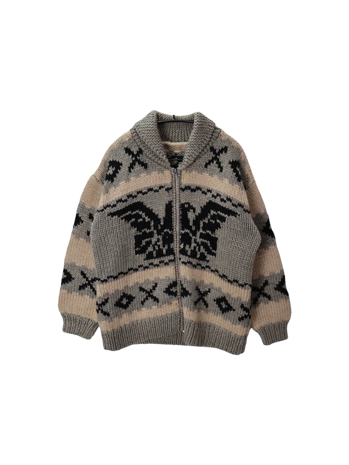 Vtg Cowichan Knit Zip Cardigan DPRK Made 상품이미지4