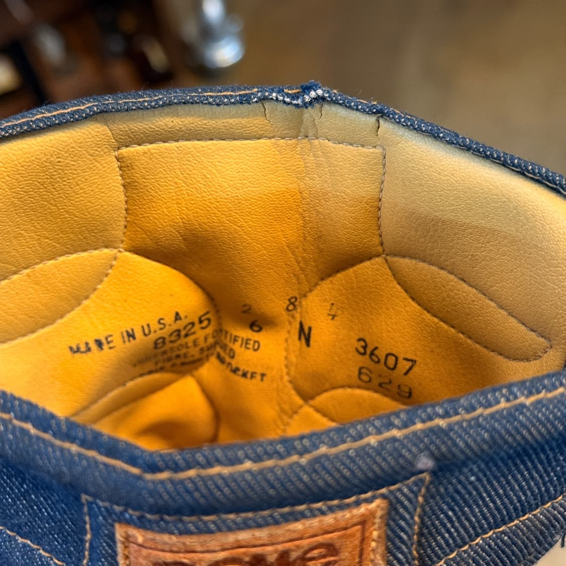 70S ACME 데님 웨스턴 카우보이 부츠 230 MADE IN USA 상품이미지7