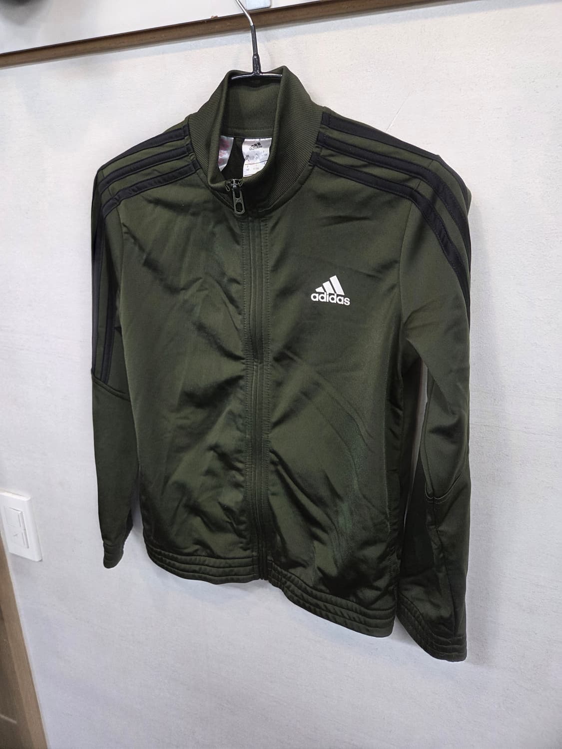 아디다스 키즈 주니어 트랙탑 져지 140 딥카키 상품이미지5